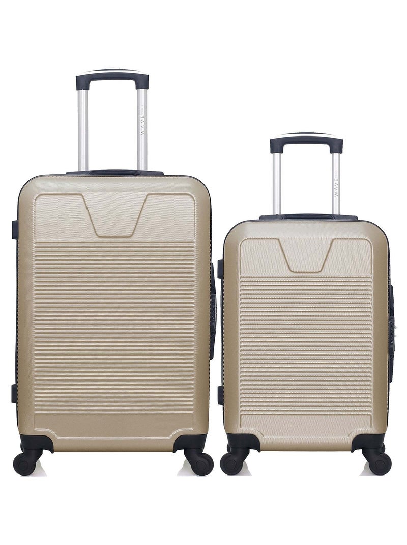 WAVE PARIS - Lot de 2 - Valise weekend et valise cabine SELENGA Beige - Kiabi