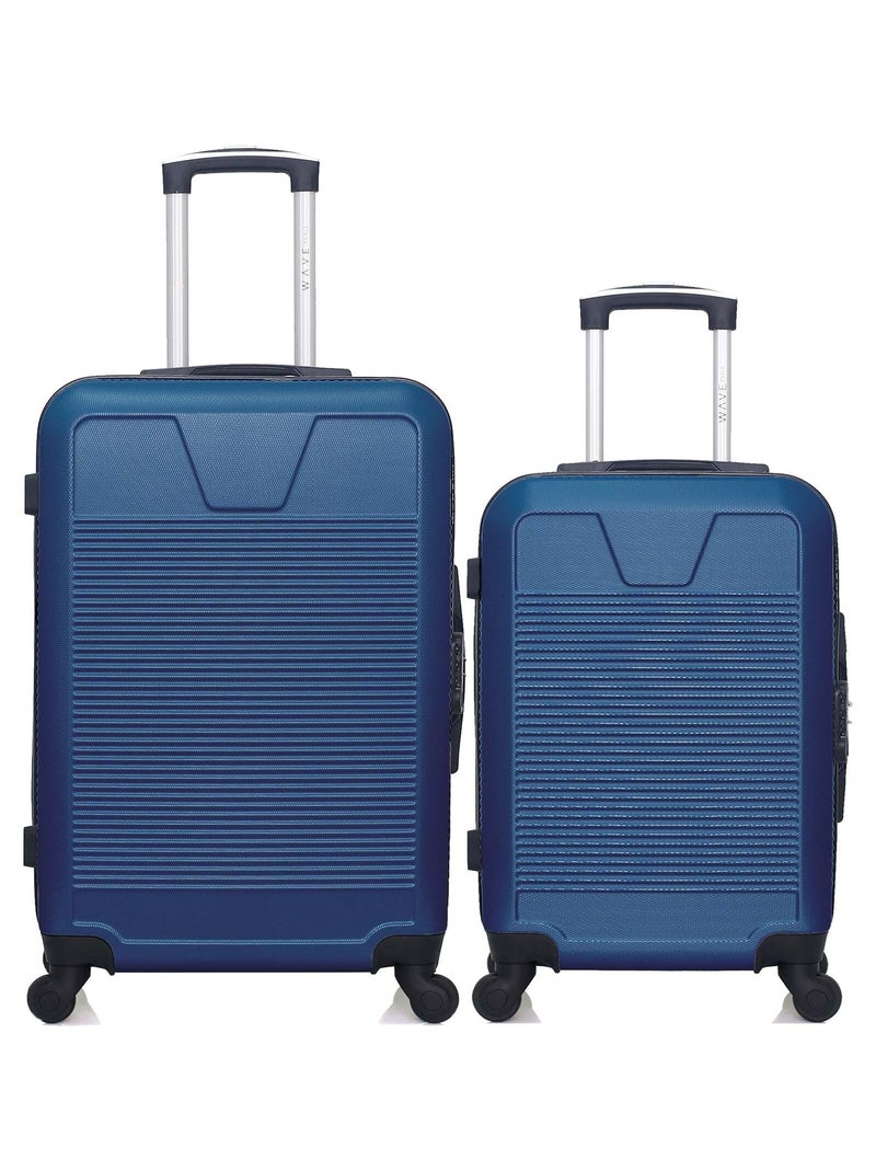 WAVE PARIS - Lot de 2 - Valise weekend et valise cabine SELENGA Bleu marine - Kiabi