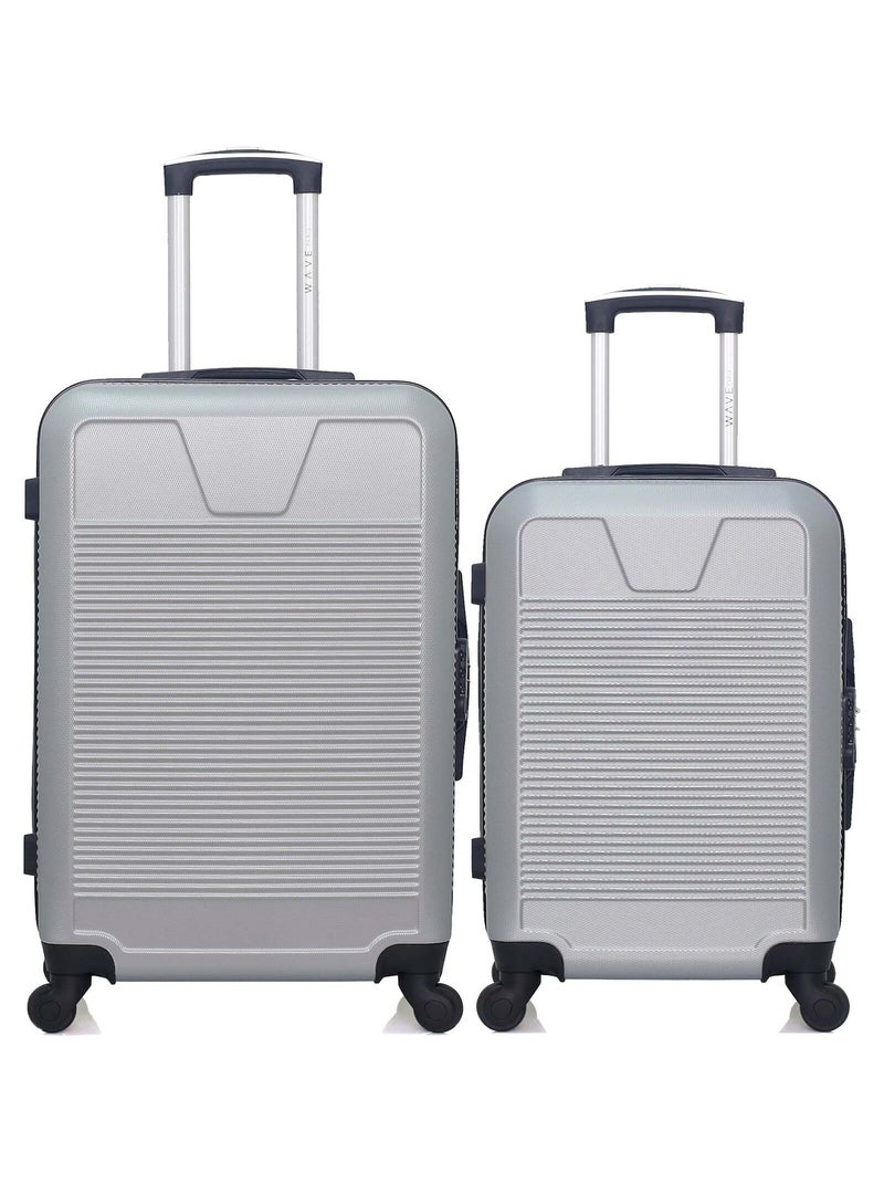 WAVE PARIS - Lot de 2 - Valise weekend et valise cabine SELENGA Gris - Kiabi