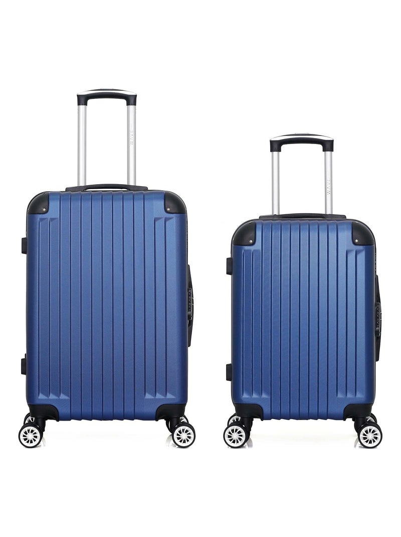 WAVE PARIS - Lot de 2 - Valise weekend et valise cabine TAGE Bleu marine - Kiabi