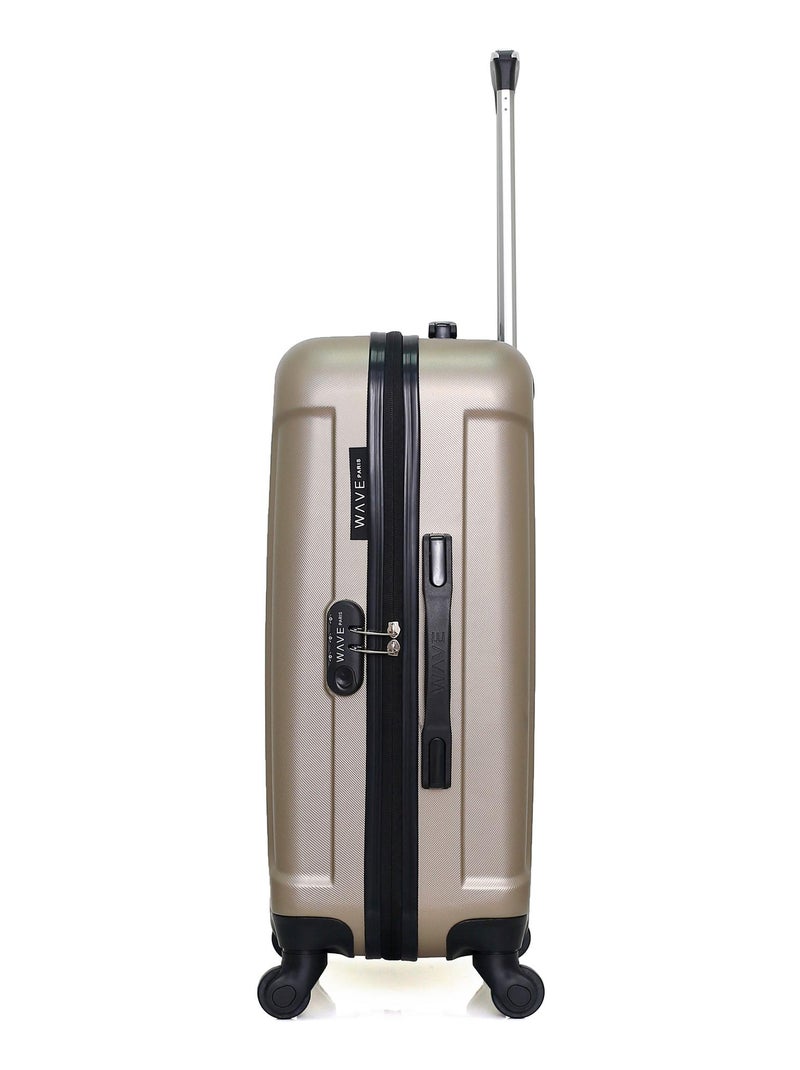 WAVE PARIS - Lot de 2 - Valise Weekend et valise cabine XS ELBE Beige - Kiabi