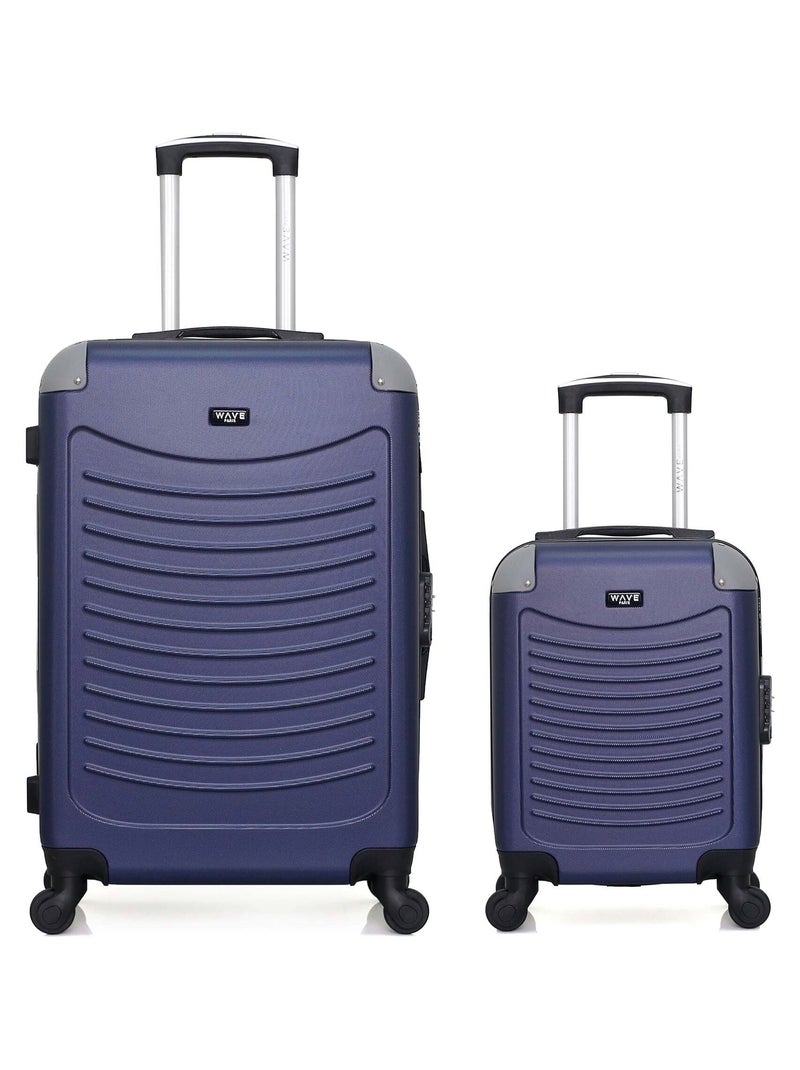 WAVE PARIS - Lot de 2 - Valise weekend et valise cabine XXS CONGO Bleu marine - Kiabi
