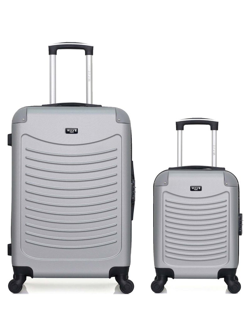 WAVE PARIS - Lot de 2 - Valise weekend et valise cabine XXS CONGO Gris - Kiabi