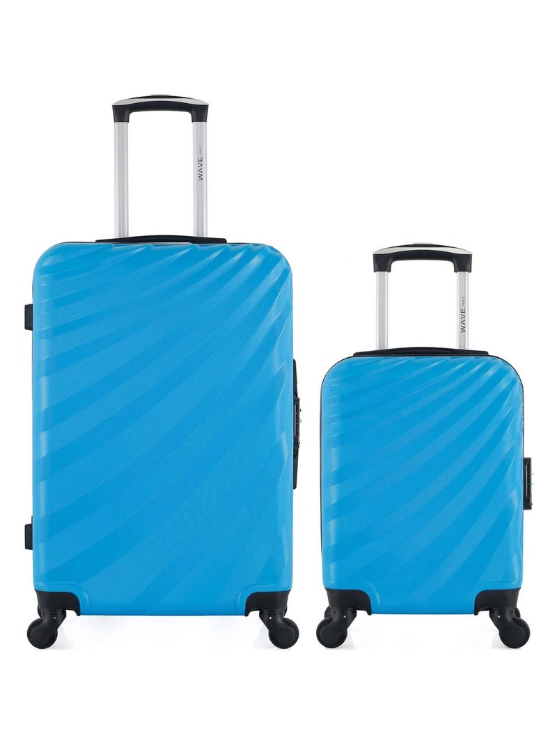 WAVE PARIS - Lot de 2 - Valise weekend et valise cabine XXS DANUBE Bleu - Kiabi
