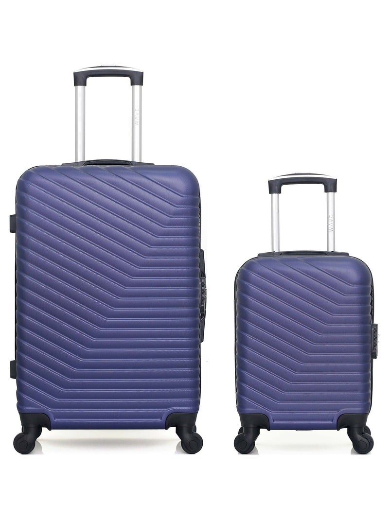 WAVE PARIS - Lot de 2 - Valise weekend et valise cabine XXS LENA Bleu marine - Kiabi