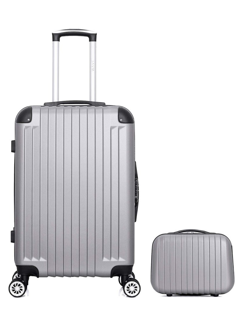 WAVE PARIS - Lot de 2 - Valise weekend et vanity TAGE Gris - Kiabi