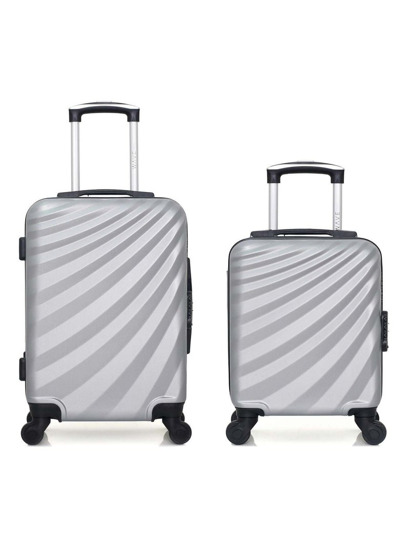 WAVE PARIS - LOT DE 2 - Valises cabine et cabine XXS DANUBE Gris - Kiabi