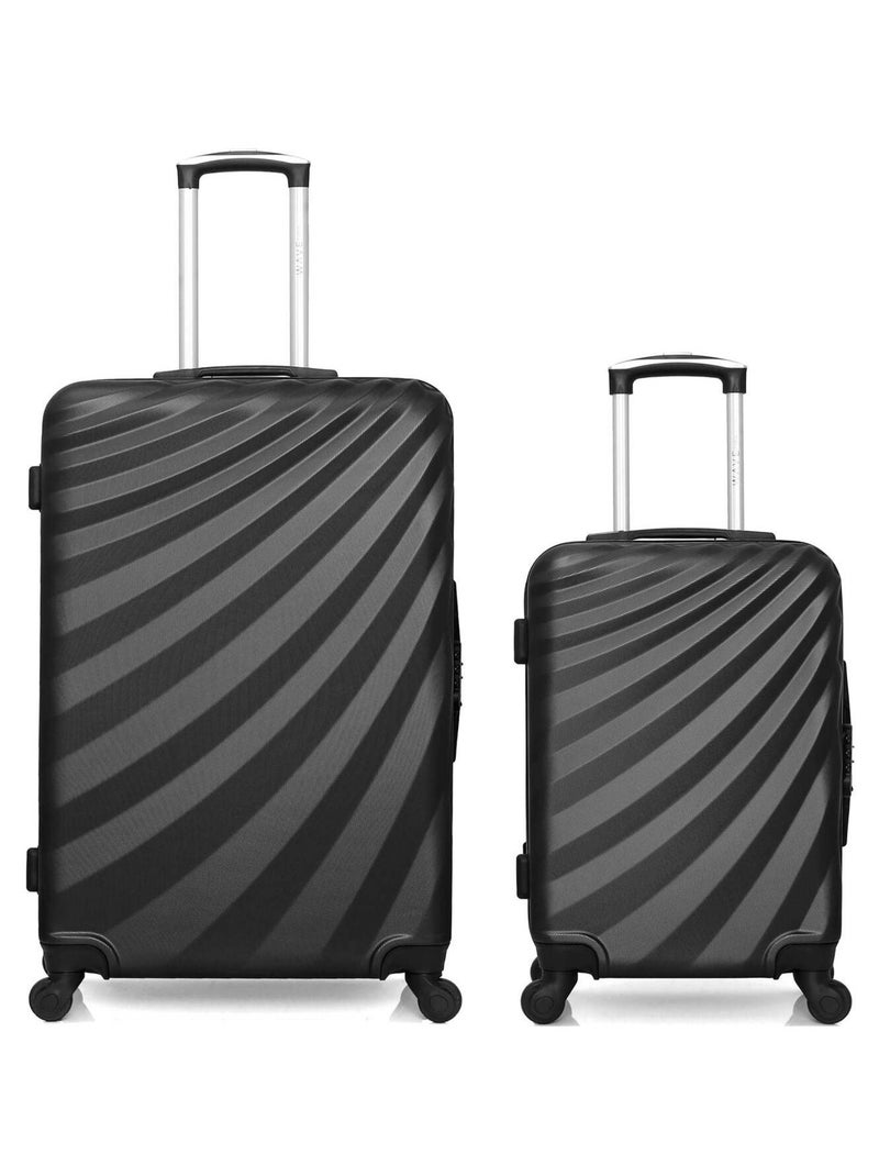 WAVE PARIS - LOT DE 2 - Valises grand format et cabine DANUBE Noir - Kiabi