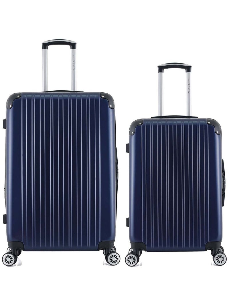 WAVE PARIS - LOT DE 2 - Valises grand format et weekend DENALI Bleu marine - Kiabi