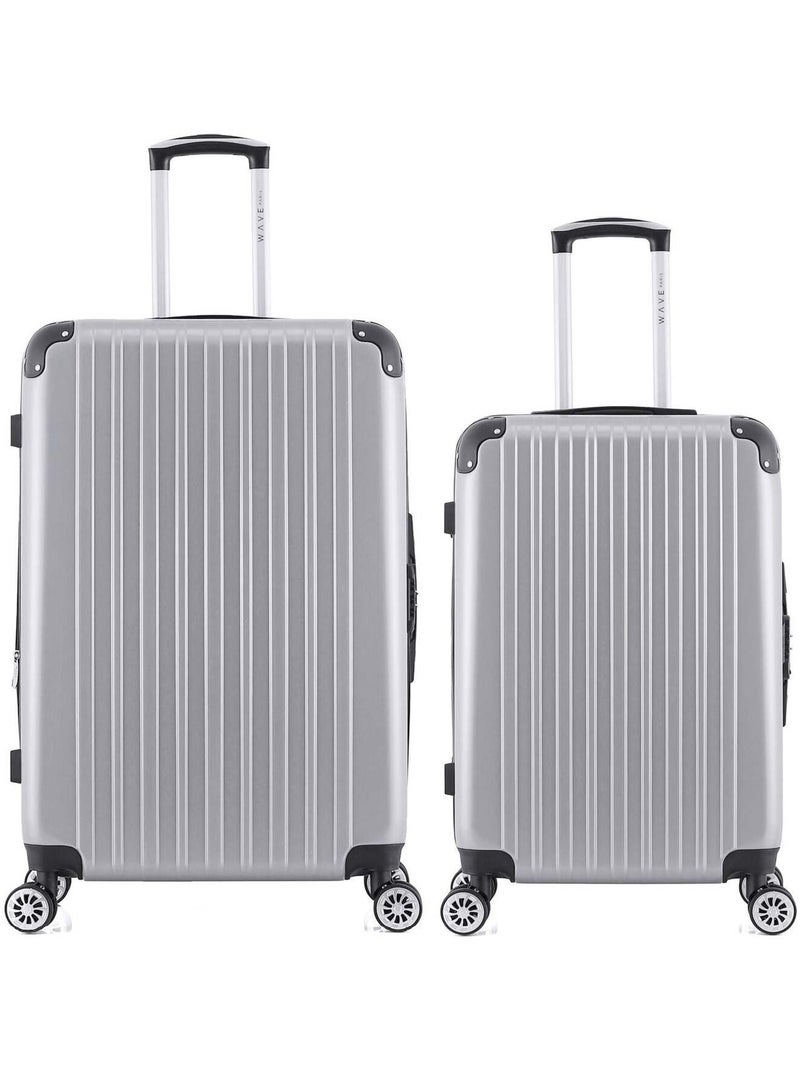 WAVE PARIS - LOT DE 2 - Valises grand format et weekend DENALI Gris - Kiabi