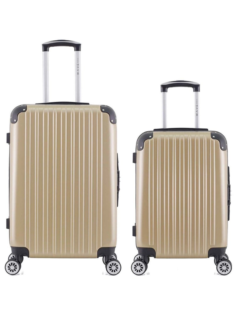 WAVE PARIS - LOT DE 2 - Valises weekend et cabine DENALI Beige - Kiabi
