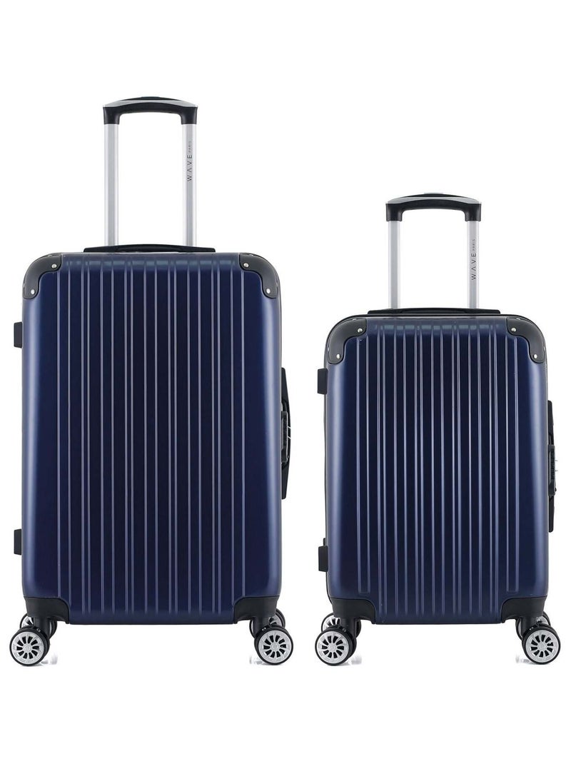 WAVE PARIS - LOT DE 2 - Valises weekend et cabine DENALI Bleu marine - Kiabi