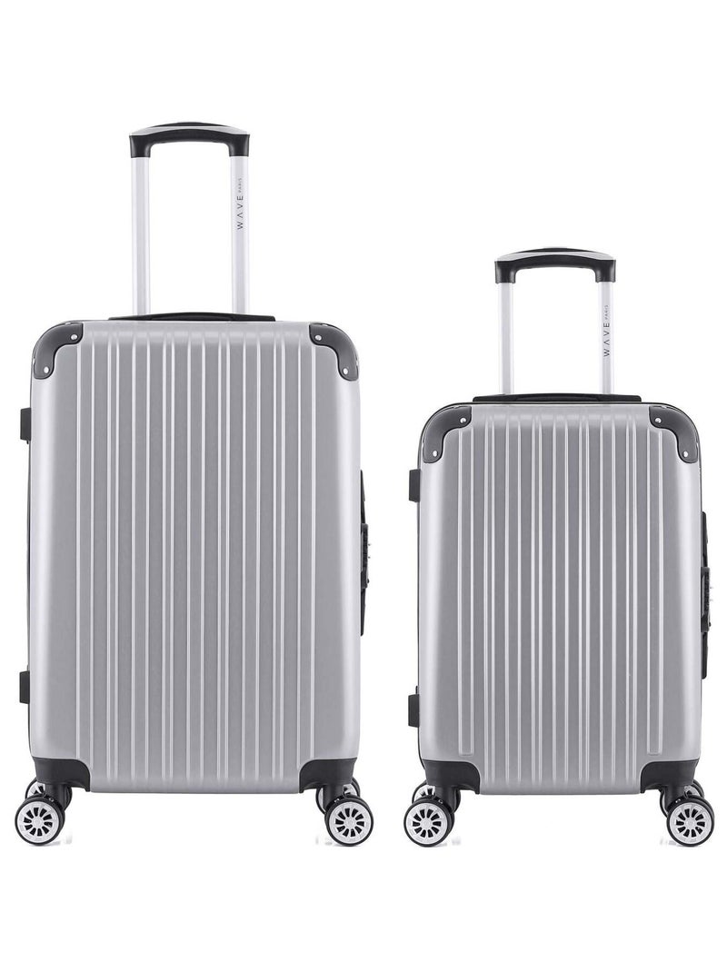 WAVE PARIS - LOT DE 2 - Valises weekend et cabine DENALI Gris - Kiabi