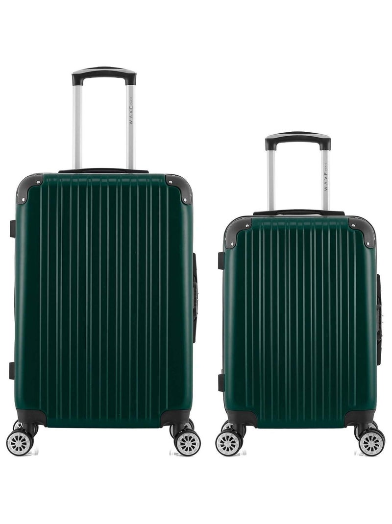 WAVE PARIS - LOT DE 2 - Valises weekend et cabine DENALI Vert foncé - Kiabi