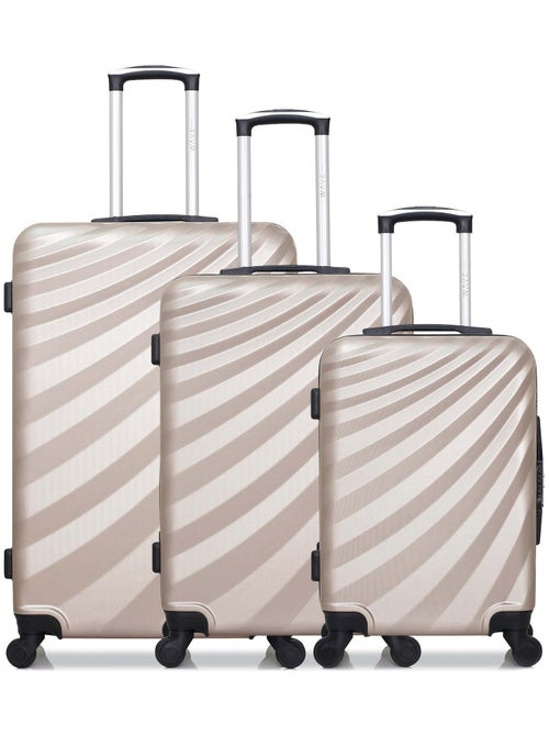 WAVE PARIS - Lot de 3 - Valise grand format, valise weekend et valise cabine DANUBE - Kiabi