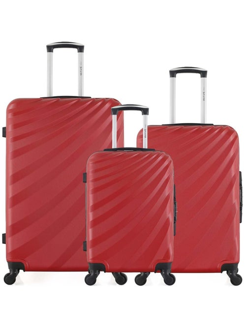 WAVE PARIS - Lot de 3 - Valise grand format, valise weekend et valise cabine DANUBE - Kiabi