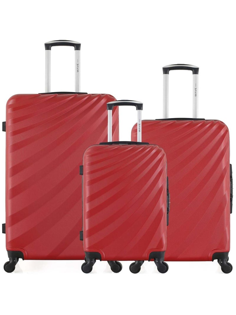 WAVE PARIS - Lot de 3 - Valise grand format, valise weekend et valise cabine DANUBE Bordeaux - Kiabi