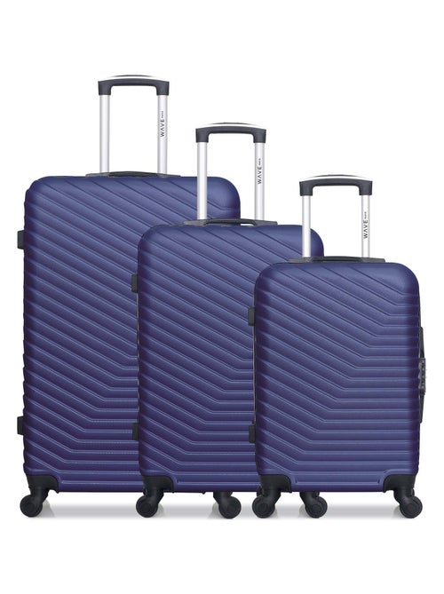 WAVE PARIS - Lot de 3 - Valise grand format, valise weekend et valise cabine LENA - Kiabi