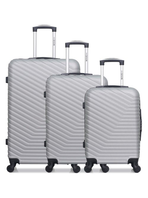 WAVE PARIS - Lot de 3 - Valise grand format, valise weekend et valise cabine LENA - Kiabi