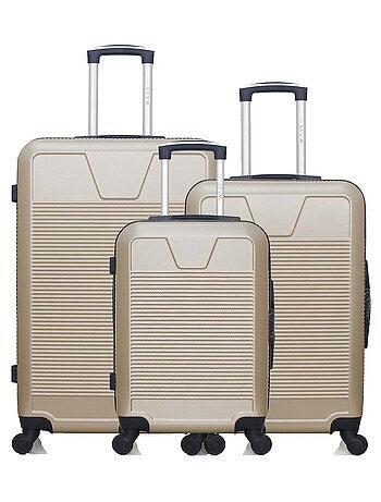 WAVE PARIS - Lot de 3 - Valise grand format, valise weekend et valise cabine SELENGA
