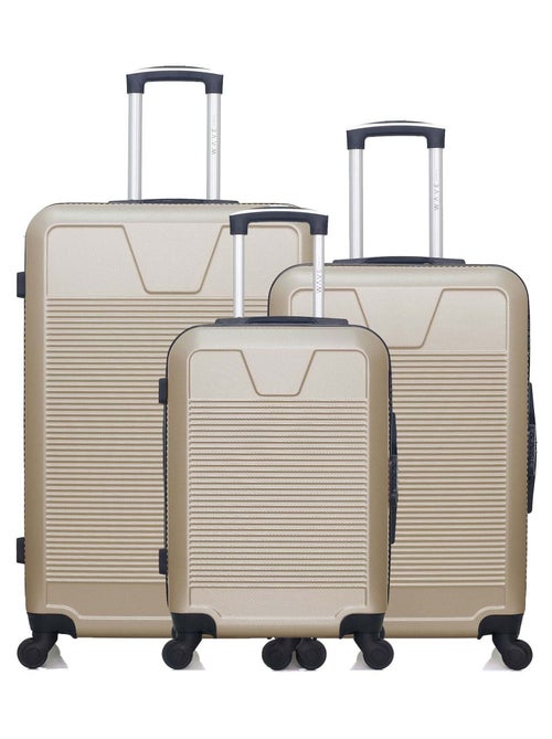 WAVE PARIS - Lot de 3 - Valise grand format, valise weekend et valise cabine SELENGA - Kiabi WAVE PARIS - Lot de 3 - Valise grand format, valise weekend et valise cabine SELENGA - Kiabi