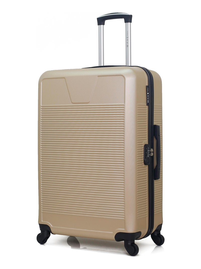 WAVE PARIS - Lot de 3 - Valise grand format, valise weekend et valise cabine SELENGA Beige - Kiabi