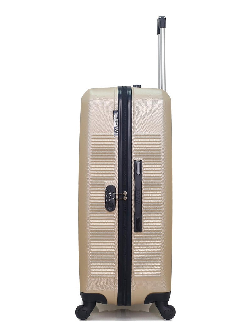 WAVE PARIS - Lot de 3 - Valise grand format, valise weekend et valise cabine SELENGA Beige - Kiabi