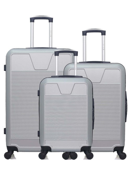 WAVE PARIS - Lot de 3 - Valise grand format, valise weekend et valise cabine SELENGA - Kiabi WAVE PARIS - Lot de 3 - Valise grand format, valise weekend et valise cabine SELENGA - Kiabi