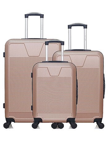 WAVE PARIS - Lot de 3 - Valise grand format, valise weekend et valise cabine SELENGA