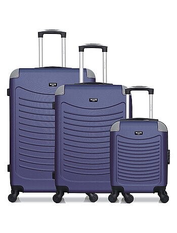 WAVE PARIS - Lot de 3 - Valise Grand format, valise weekend et valise cabine XXS CONGO