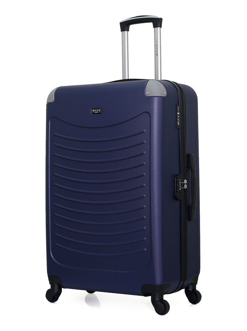 WAVE PARIS - Lot de 3 - Valise Grand format, valise weekend et valise cabine XXS CONGO Bleu Bleu marine - Kiabi