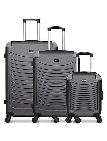 WAVE PARIS - Lot de 3 - Valise Grand format, valise weekend et valise cabine XXS CONGO