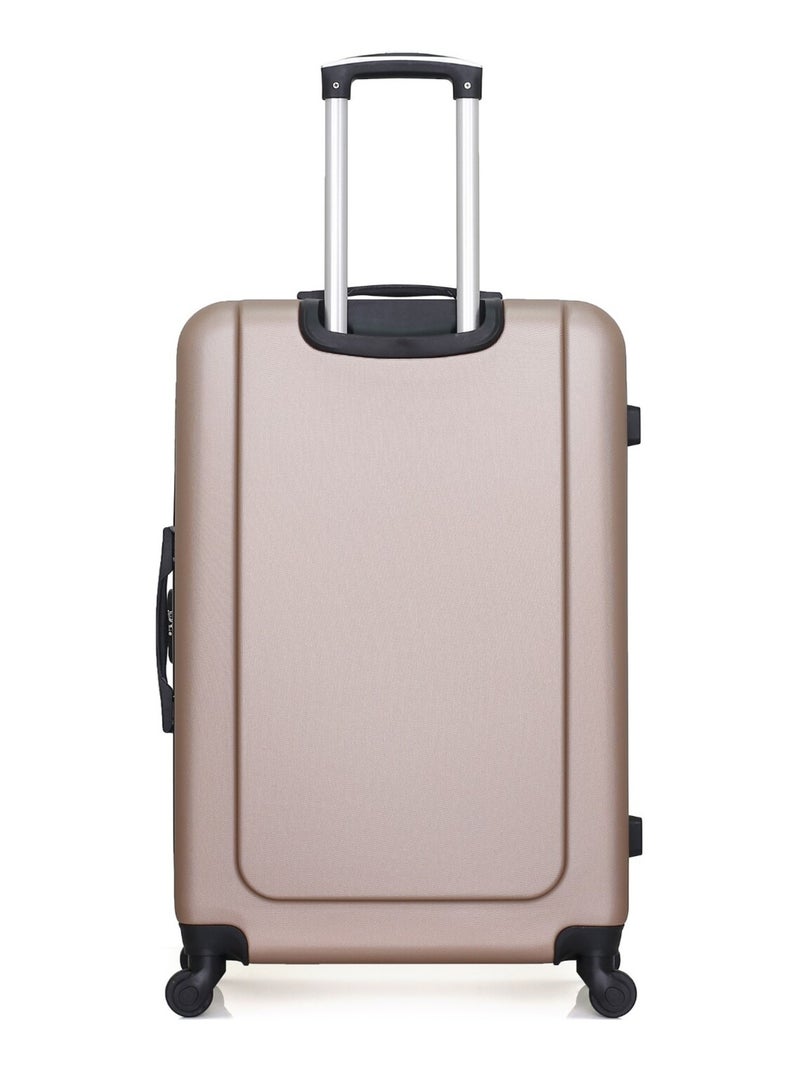 WAVE PARIS - Lot de 3 - Valise Grand format, valise weekend et valise cabine XXS CONGO Rose Métal - Kiabi