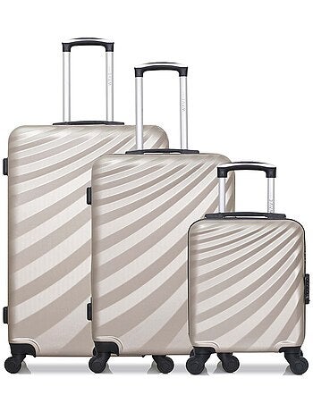 WAVE PARIS - Lot de 3 - Valise Grand format, valise weekend et valise cabine XXS DANUBE
