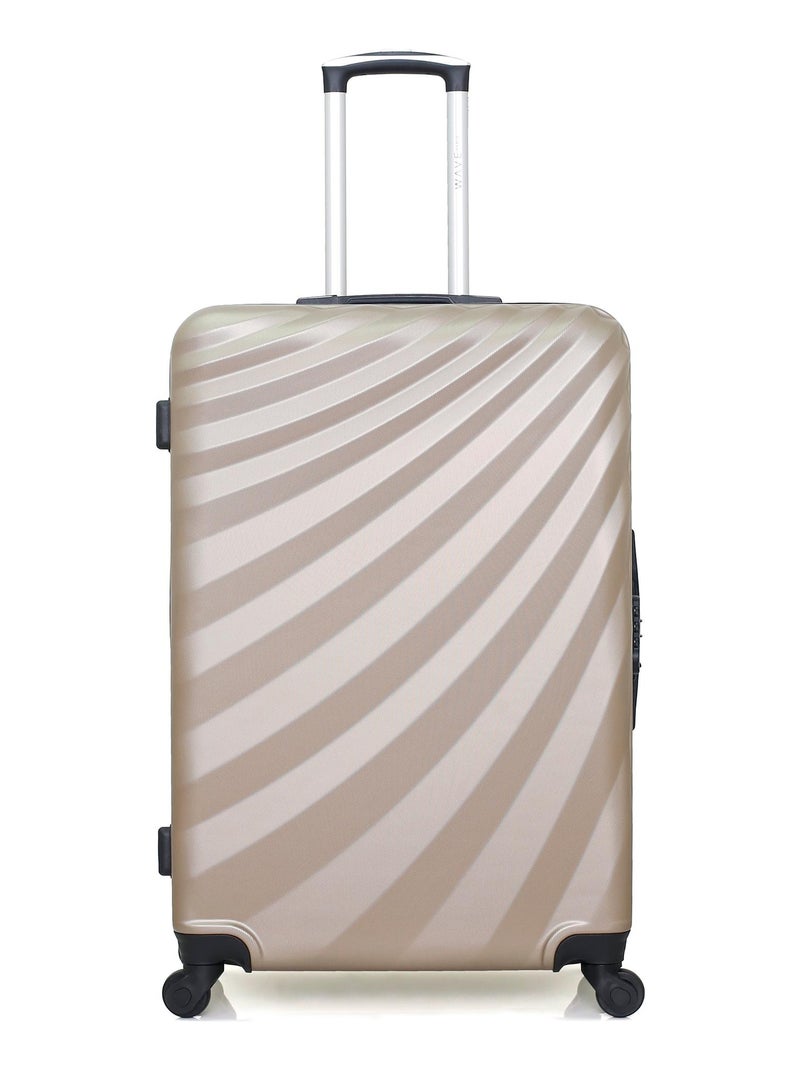 WAVE PARIS - Lot de 3 - Valise Grand format, valise weekend et valise cabine XXS DANUBE Beige - Kiabi