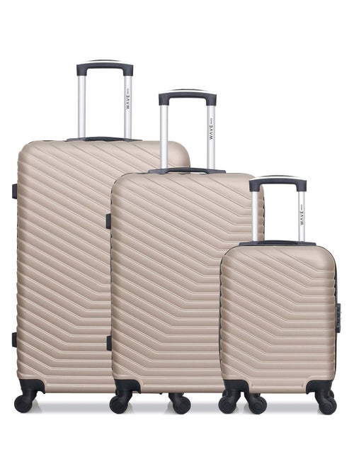 WAVE PARIS - Lot de 3 - Valise Grand format, valise weekend et valise cabine XXS LENA - Kiabi