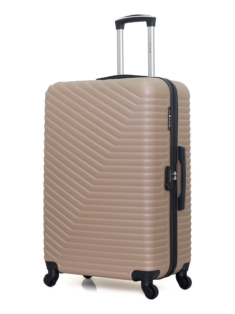 WAVE PARIS - Lot de 3 - Valise Grand format, valise weekend et valise cabine XXS LENA Beige - Kiabi