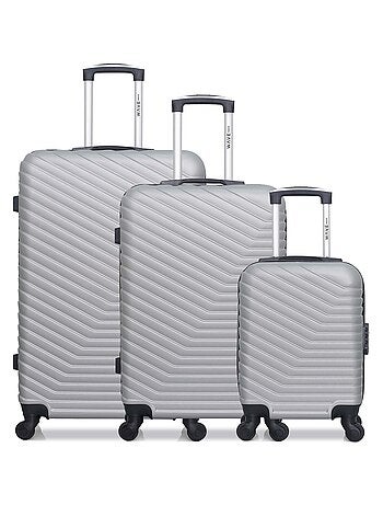 WAVE PARIS - Lot de 3 - Valise Grand format, valise weekend et valise cabine XXS LENA