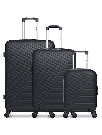 WAVE PARIS - Lot de 3 - Valise Grand format, valise weekend et valise cabine XXS LENA