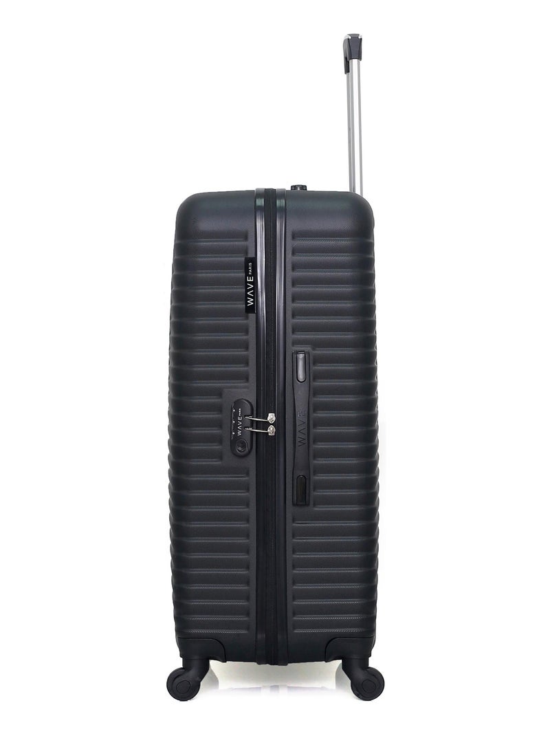 WAVE PARIS - Lot de 3 - Valise Grand format, valise weekend et valise cabine XXS LENA Noir - Kiabi