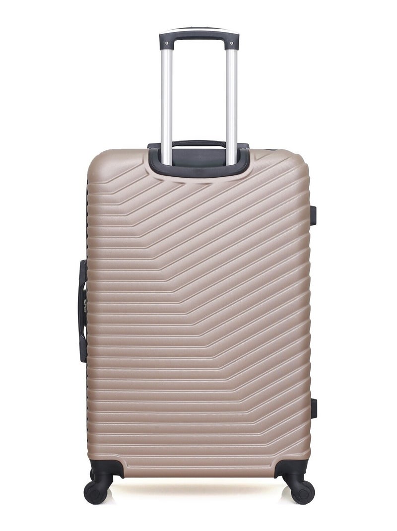 WAVE PARIS - Lot de 3 - Valise Grand format, valise weekend et valise cabine XXS LENA Rose Métal - Kiabi