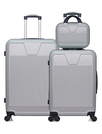 WAVE PARIS - Lot de 3 - Valise grand format, valise weekend et vanity SELENGA