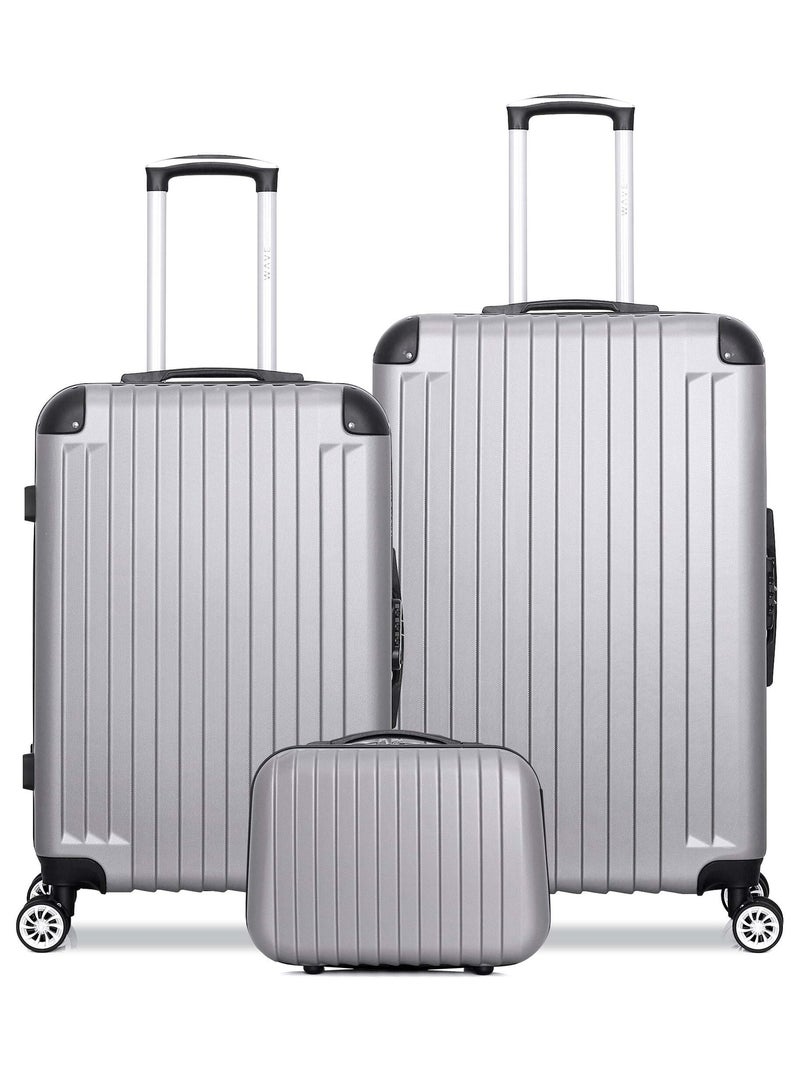 WAVE PARIS - Lot de 3 - Valise grand format, valise weekend et vanity TAGE Gris - Kiabi