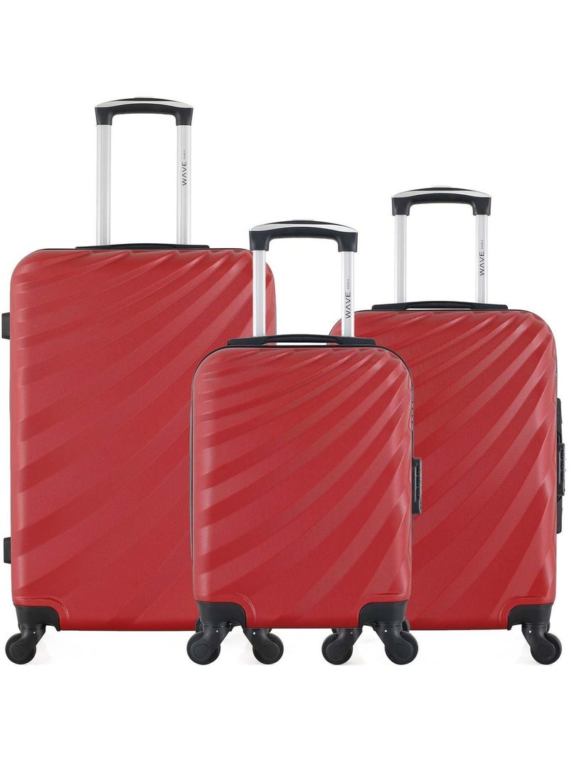 WAVE PARIS - Lot de 3 - Valise Weekend, valise cabine et valise cabine XXS DANUBE Bordeaux - Kiabi