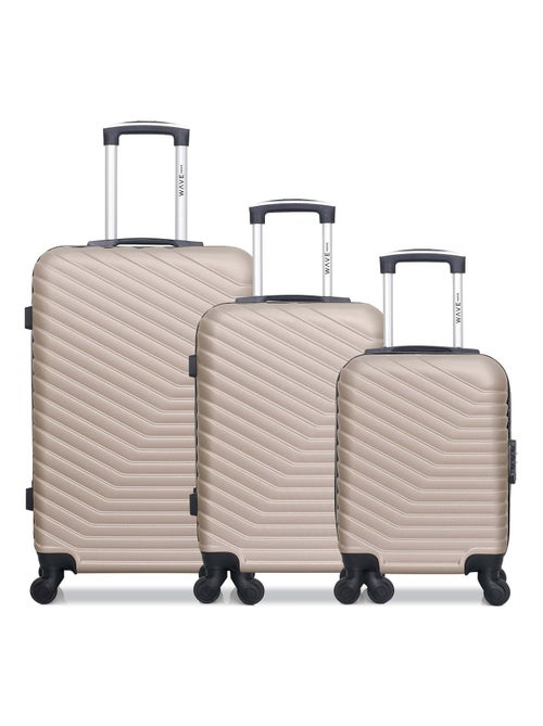 WAVE PARIS - Lot de 3 - Valise Weekend, valise cabine et valise cabine XXS LENA - Kiabi