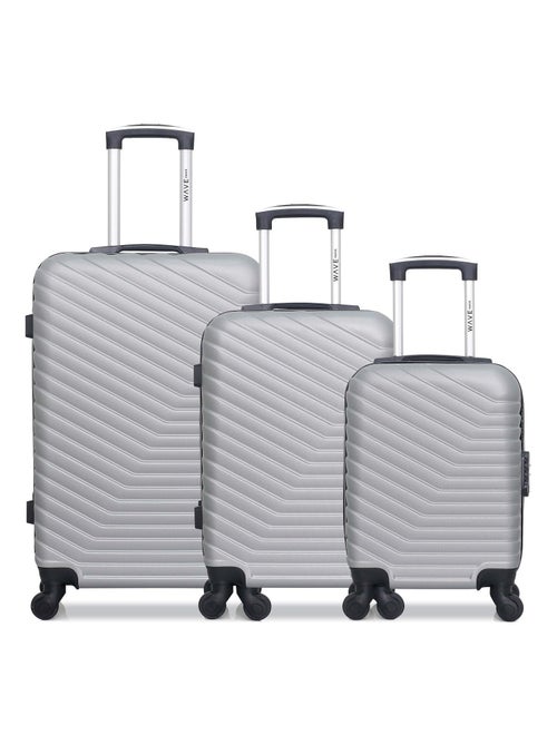 WAVE PARIS - Lot de 3 - Valise Weekend, valise cabine et valise cabine XXS LENA - Kiabi