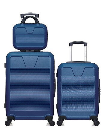 WAVE PARIS - Lot de 3 - Valise weekend, valise cabine et vanity SELENGA