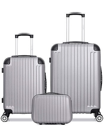 WAVE PARIS - Lot de 3 - Valise weekend, valise cabine et vanity TAGE