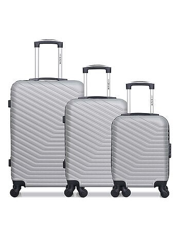 WAVE PARIS - Lot de 3 - Valise Weekend, valise cabine et valise cabine XXS LENA