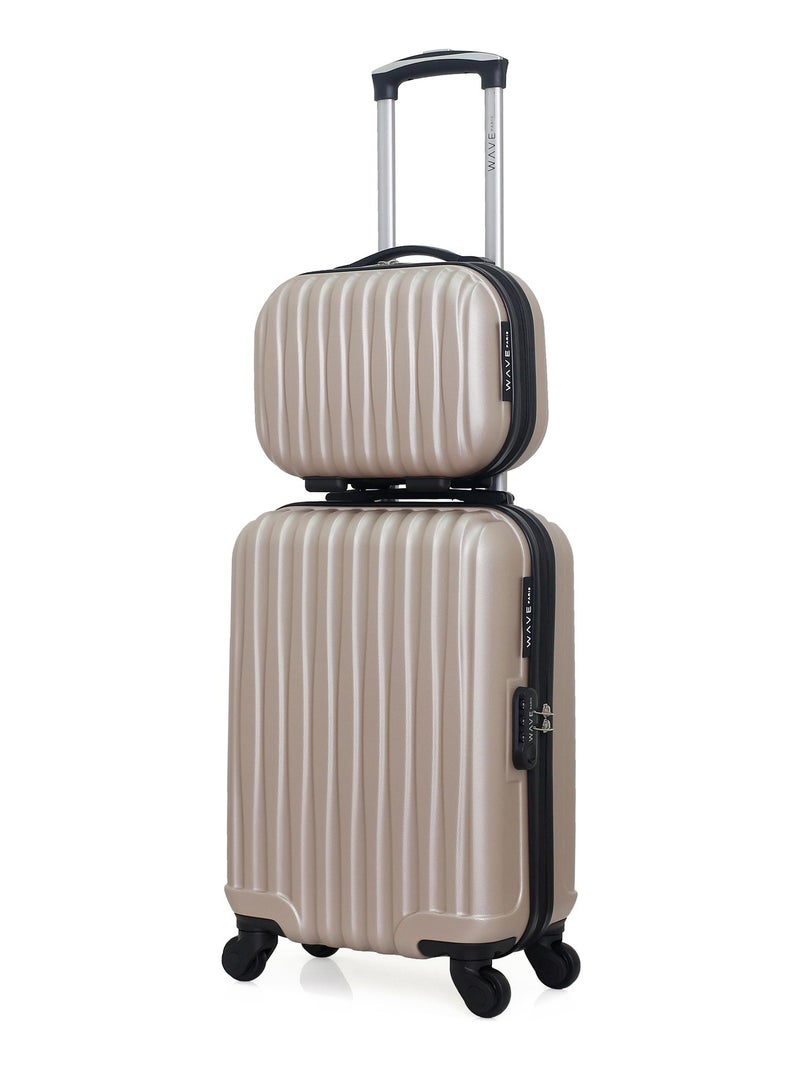 WAVE PARIS - Set de 2 Valises VOLGA-H Beige - Kiabi